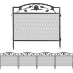 Mevronisshop - unho cl�ture jardin ext�rieur m�tal: lot de 5 barri�re jardin d�corative ext�rieur bordure ...