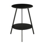 Mica decorations seatle table ext�rieur ¿ table ronde ¿ m�tal ¿ 58 x 46 cm ¿ noir