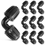 Micro drip t - lot de 10 raccords en t - en plastique - avec ardillon - pour arrosage de jardin - raccord ...