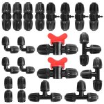 Micro drip t - lot de 10 raccords en t - en plastique - avec ardillon - pour arrosage de jardin - raccord ...