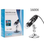 Microscope numrique 1600x usb camra endoscope 8led loupe avec support