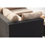 Milano blanc: salon de jardin modulable 5 places en rsine tresse