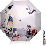 Milko - parapluies pliants compact protection contre le vent parapluie de voyage automatique 24 ctes ...