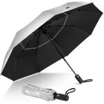 Milko - soleil parapluie automatique pliant, upf 50 + ombrelle anti uv, compact umbrella solide anti ...