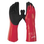Milwaukee gants produits chimiques - chemical gloves grip - rouge - 10