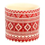 Mini cache pot rouge cylindre mexicain en céramique 7 cm Mini cache pot rouge cylindre mexicain en céramique 7 cm