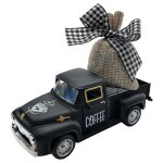 Mini camion vintage en metal avec sac en toile de jute amovible, decoration de table basse pour bar a ... Mini camion vintage en metal avec sac en toile de jute amovible, decoration de table basse pour bar a ...