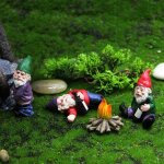 Mini figurine en r�sine, gnomes ivres, f�e, statue de jardin, mousse, bonsa�, micro, ornement de paysage, ...