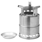 Mini four d'ext�rieur pliable en acier inoxydable, po�le portable pour barbecue de camping, br�leur a ...