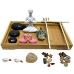 Mini kit de jardin zen ¿ dcoration de table en bambou pour soulager le stress et crer un espace de ...