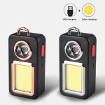 Mini lampe de poche portable a led, rechargeable par usb, lumire de travail brillante, porte - cls, ...