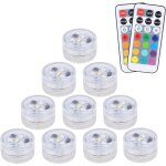 Mini lumi�res led 10pcs submersible, aled light lampe sous - marines etanche rgb multicolore bougies ...