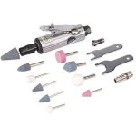 Mini meuleuse pneumatique droite avec meules et accessoires - 15 pcs