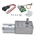 Mini moteur electrique a engrenage a vis sans fin turbo 6 v cc avec regulateur, 20 tr / min - jgy370( ...