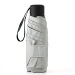 Mini parapluie de poche ultralger pour hommes et femmes, coupe - vent, pliant, compact, pluie, crme ...