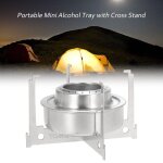 Mini r�chaud a alcool ultral�ger, br�leur d'alcool, portable, r�chaud de camping en plein air avec support ...
