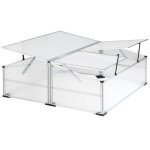 Mini serre de jardin aluminium 102 x 102 cm polycarbonate helloshop26 1608023