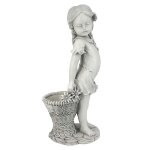 Mini statues de jardin de fille de fleur, sculpture enfant, figurine en r�sine, ornements de maisons, ...