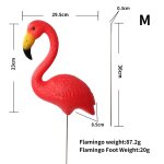 Mini statue de piquet de jardin en plastique rose et rouge, dcoration de cour, flamant rose, oiseau, ...