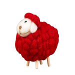 Mini table d�corative faite a la main, en feutre de laine de mouton et d'agneau, d�coration de bureau, ...