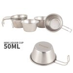 Mini tasse a liqueur portable en acier inoxydable, 4 pi�ces, camping en plein air, verre a vin, gobelets ...