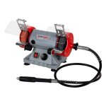Mini touret double  75 mm - 120w + accessoires - dsm7set 230v holzmann