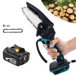Mini tronçonneuse électrique sans fil de 4 pouces, scie à bois, scie à une main, coupe - bois nu + batterie ... Mini tronçonneuse électrique sans fil de 4 pouces, scie à bois, scie à une main, coupe - bois nu + batterie ...