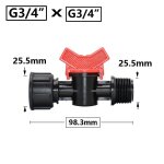 Mini vanne  bille filete 1 / 2  3 / 4 , connecteurs d'eau de jardin de haute qualit, vanne d'irrigation ...