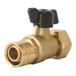 Mini vanne  sphre  glissement pour per Ø16 - sortie femelle 15 / 21 (1 / 2 )