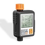 Minuterie d'arrosage automatique pour robinet de jardin, noire, 21 x 12, 5 x 6, 3 cm