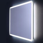Miroir angles arrondis eclaire avec led 60 x 60 cm dallas