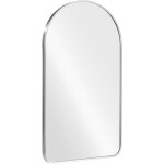 Miroir mural design - miroir arqu� 80 x 45 x 3 cm avec cadre argent� kit de montage vis niveleur - miroir ...