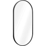 Miroir mural design - miroir ovale 75 x 38 x 3cm avec cadre aluminium - miroir mural entr�e chambre salon ...