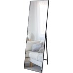 Miroir en pied avec cadre noir, 140x41cm anti - explosion grand miroir pleine longueur pour chambre a ... Miroir en pied avec cadre noir, 140x41cm anti - explosion grand miroir pleine longueur pour chambre a ...
