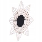Miroir en rotin miroir de maquillage rond rétro Miroir en rotin miroir de maquillage rond rétro