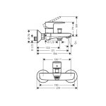 Mitigeur bain douche - cartouche à 2 vitesses - chromé - vernis blend hansgrohe Mitigeur bain douche - cartouche à 2 vitesses - chromé - vernis blend hansgrohe