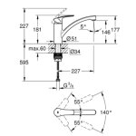 Mitigeur d'�vier grohe eurosmart 33281003