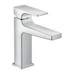 Mitigeur de lavabo 110 poigne manette, avec tirette et vidage chrom