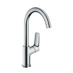 Mitigeur de lavabo bec haut hansgrohe logis 210 orientable 120 sans tirette et sans vidage