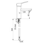 Mitigeur de lavabo � �quilibrage de pression - � bec fixe - securitherm delabie