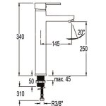 Mitigeur lavabo haut drako 3310 chrom� ramon soler