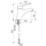 Mitigeur de lavabo à bec fixe type avec vidage cartouche céramique Ø 40 réf. 2520 delabie Mitigeur de lavabo à bec fixe type avec vidage cartouche céramique Ø 40 réf. 2520 delabie