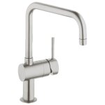 Mitigeur minta pour evier bec u mono trou grohe friedrich