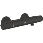 Mitigeur thermostatique douche - grohe precision trend - 1022172432 - noir mat - montage mural apparent ...