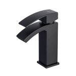 Mitigeur pour vasque et lavabo - mcanique - noir mat - oceanic - en cascade