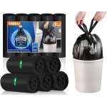Mkjgv - 160 sacs poubelle 15l  poignes (50x55cm) noirs u2013 sac poubelle rsistant, etanche, antiperforatio ...