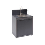 Module 2 portes avec evier graphite pour cuisine ext�rieure oxyana - hesp�ride