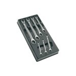 Module 7 cles polygonales a cliquet oeil - 12 pans de 6 a 19 mm - tetes 15