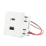 Module chargeur usb shelly wall display stand 20w blanc