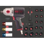 Module de douilles et cl� � chocs pneumatique 1 / 2 , 20 pi�ces ks tools 712. 1020